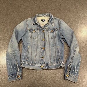 Ralph Lauren‎ Polo Jeans Company Ladie Blue Denim Jacket Size Medium 90s